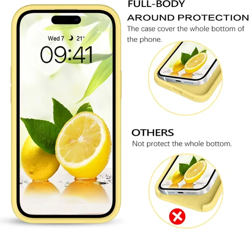 Miniatura 362 de GUAGUA Funda compatible con iPhone 17 Pro Max de 6.9 pulgadas, silicona líquida, goma de gel suave, delgada, forro de microfibra delgada
