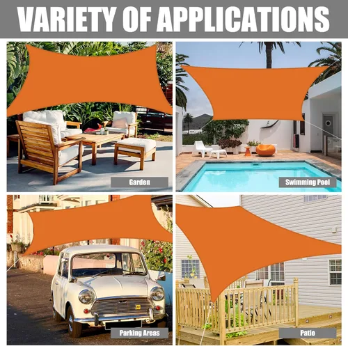 Miniatura 15 de Neween Toldo Vela, 6'7'' x 6'7'' x 6'7'' Toldo Vela Triangular Impermeable para Patio Jardín Terraza Cubierta Pérgola Exterior Toldo Vela 98% Arena