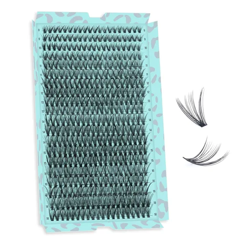 Miniatura 33 de Kit de Extensión de Pestañas, Kit de Racimos de Pestañas DIY 168Pcs con Pegamento de Unión y Sello Impermeable, Removedor de Pestañas para Kit