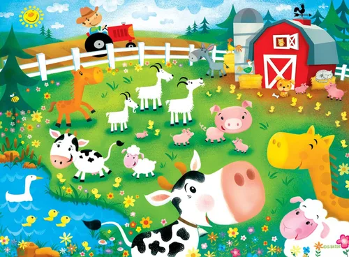 Miniatura 2 de MasterPieces Lil Puzzler - Rompecabezas de 24 piezas para niños, Old MacDonald's Farm, 19 x 14 pulgadas, divertido y educativo, a partir de 3 años