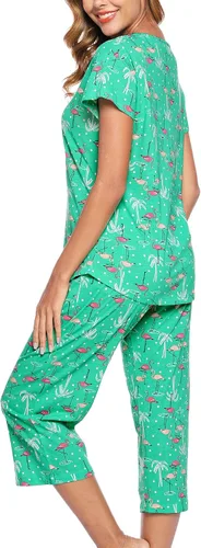 Miniatura 5 de ENJOYNIGHT - Juego de pijama con pantalones capri para mujer