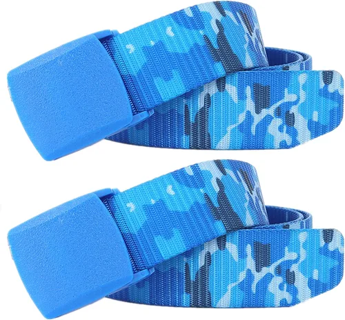 Miniatura 8 de Cinturones para hombre, cinturón táctico militar de nailon camuflaje con hebilla de plástico ajustable, paquete de 2 Camuflaje de la selva