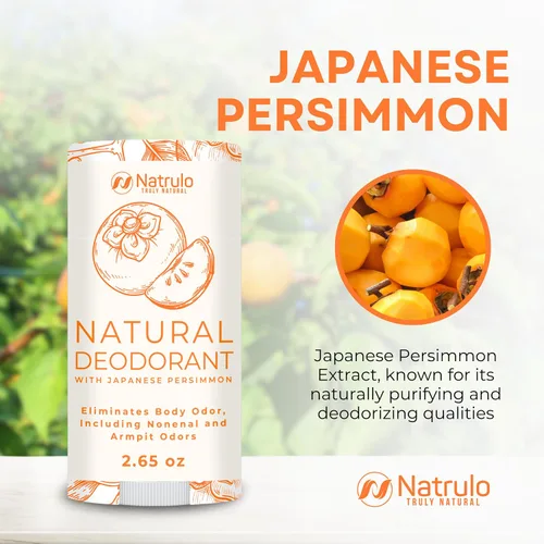 Miniatura 4 de Desodorante caqui – Desodorante de cuerpo entero totalmente natural para mujeres y hombres – Extracto de caqui japonés que ayuda a eliminar el olor