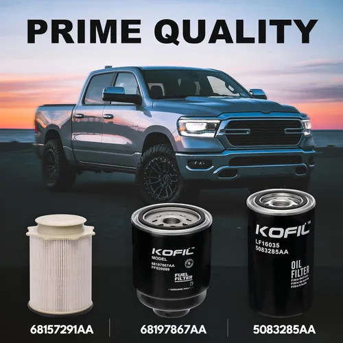 Miniatura 2 de Juego de filtro de combustible y aceite de 6.7 L Cummins con separador de agua, compatible con Dodge Ram 2500 3500 4500 5500 2013-2018, reemplaza #