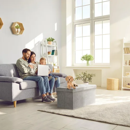 Miniatura 4 de Sorbus – Banco otomano plegable, De Almacenamiento Con Tapa – perfecto para juguetes y zapatos, Otomano, asiento, reposapiés, color contemporáneo