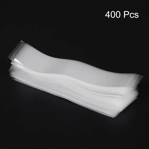 Miniatura 2 de PATIKIL Bandas retráctiles perforadas de 6.102 x 1.575 in, paquete de 400 bandas termocontraíbles de PVC para tapas de diámetro de 3.74 a 3.82