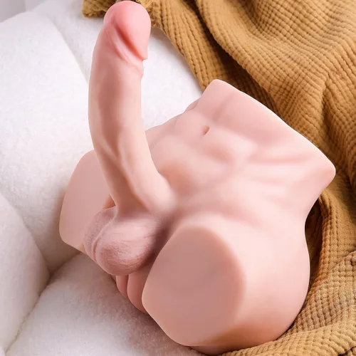 Miniatura 10 de Muñeca sexual transexual con consolador flexible de 8 pulgadas, muñecas sexuales trans unisex con orificio vaginal y anal apretado, juguetes