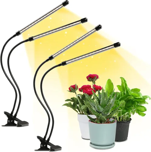 Miniatura 24 de iPower 21 Luz LED de Crecimiento con Espectro Completo para Plantas de Interior, Cuello de Cisne Ajustable, 3 Modos de Luz y 10 Niveles Regulables