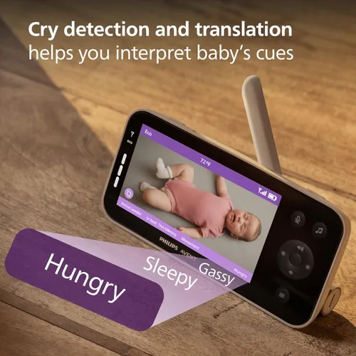 Miniatura 5 de Philips Avent Monitor de bebé conectado de alta calidad, monitor inteligente para bebés con aplicación, cámara de 1080p, seguimiento de movimiento