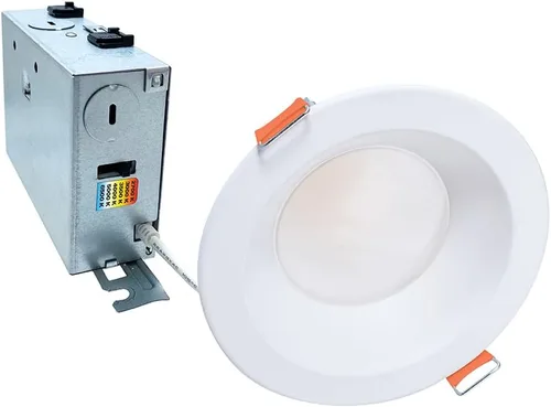 Miniatura 10 de HALO LCR - Luz empotrable LED sin lata de 4 pulgadas, 14 W, regulable, 1300 lúmenes, 6 CCT seleccionables 2700K-6500K, ubicación húmeda, lámpara