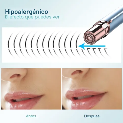 Miniatura 2 de innobeaut Depilación facial para mujeres, removedor de vello facial eléctrico sin dolor para cara, labios, barbilla con USB recargable, azul