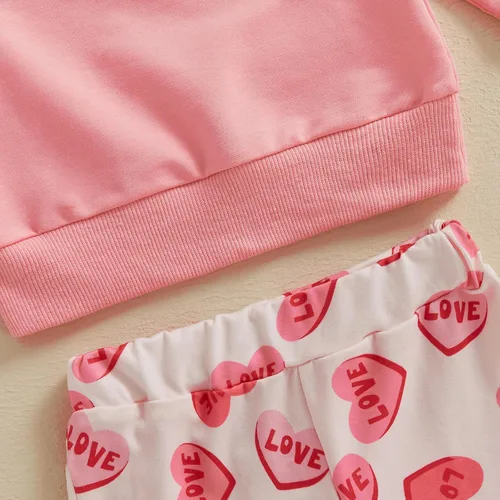 Miniatura 19 de Gueuusu Conjunto de ropa de manga larga para bebé niña con texto en inglés "My 1st Christmas", sudadera de manga larga con pantalones acanalados