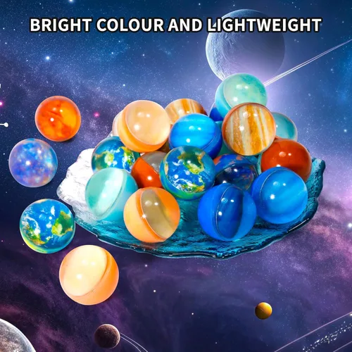 Miniatura 5 de Pllieay 24 bolas hinchables con temática de ocho planetas del sistema solar espacial para recuerdos de fiesta de niños, relleno de bolsa de regalo