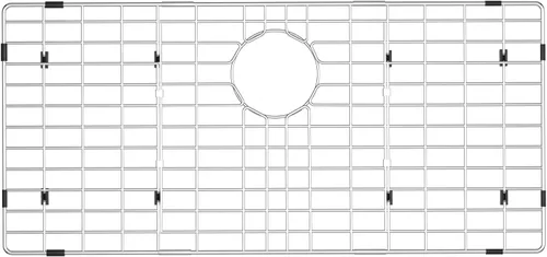 Miniatura 10 de Protectores de fregadero, Rejilla inferior del fregadero de la cocina Acero inoxidable, Rejilla de fregadero Agujero de drenaje trasero