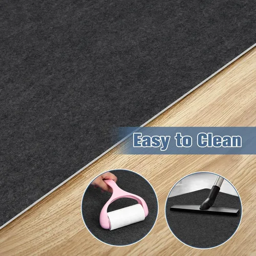 Miniatura 4 de Placoot Tapete para silla de escritorio para suelo de madera dura y azulejos 55"x35" Tapete para silla de oficina para sillas rodantes Grande