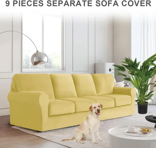 Miniatura 330 de Funda para Sofá de Terciopelo, Fundas Elásticas para Sofá para Funda Principal Separada/Respaldos y Cojines de Asiento, Funda para Sofá, para Fundas
