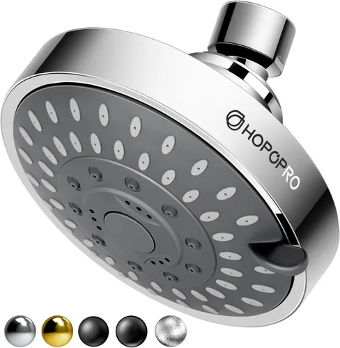 Miniatura 19 de HOPOPRO - Regadera con filtro de alto caudal, 5 modos, fijo de alta presión con filtro, 2 en 1 para agua dura, elimina el 99% de cloro y mejora