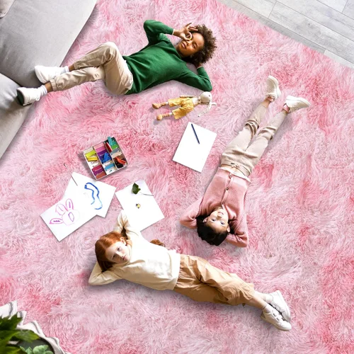 Miniatura 93 de Dssimo - Alfombra superesponjosa para la habitación, alfombra de área moderna, pequeña, suave y acogedora de felpa para niños, niñas y adolescentes