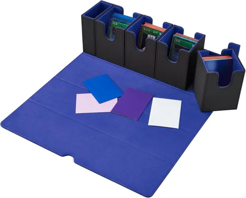 Caja de cartas para MTG, 5 en 1 Commander, caja de almacenamiento de tarjetas TCG con bandeja de dados con capacidad para más de 400 tarjetas sin