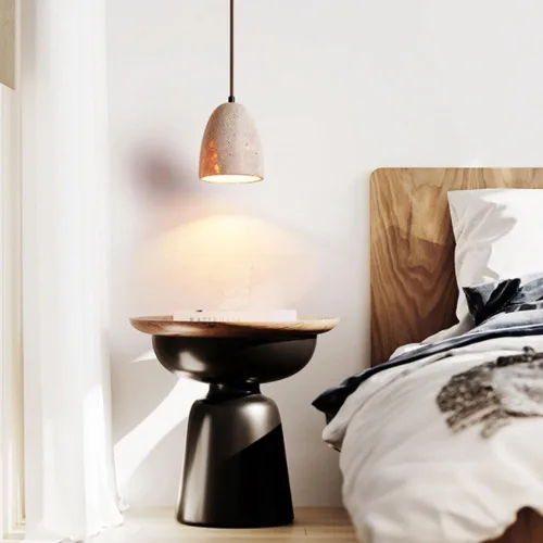 Miniatura 3 de Luces colgantes de piedra natural de mediados de siglo, lámpara colgante japonesa Wabi-Sabi para isla de cocina, lámpara colgante para fregadero