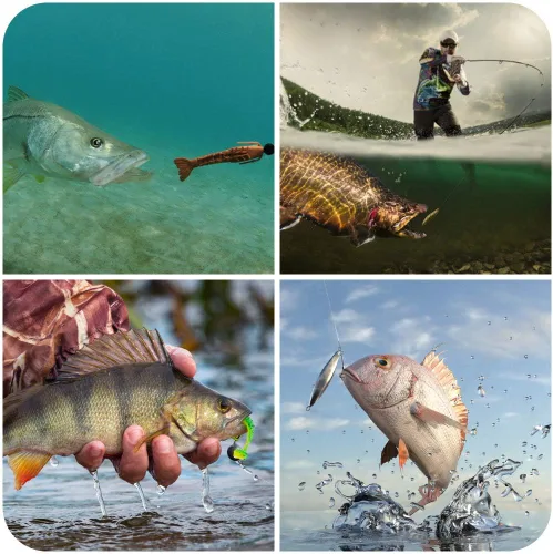 Miniatura 6 de GOANDO Fishing Lures Kit for Freshwater Bait Tackle Kit for Bass Trout Salmon Fishing Accessories Tackle Box Including Spoon Lures Soft Plastic