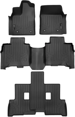 Miniatura 11 de SMARTLINER Alfombrillas de suelo de ajuste personalizado de tercera fila compatibles con Toyota Sequoia 2008-2011