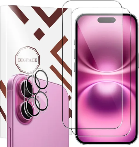 Miniatura 11 de BIGFACE Protector de pantalla para iPhone 11 + protectores de lente de cámara, [2 + 2 unidades] Vidrio templado transparente HD de alta calidad