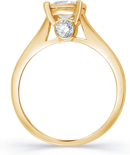 Miniatura 4 de La4ve Diamonds Anillo de compromiso de diamante de 100 quilates en oro macizo de 14 quilates I-J I2-I3 Anillo de compromiso de diamantes reales