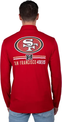Miniatura 3 de Ultra Game Men's NFL Official Super Soft Quarter Zip Long Sleeve T-Shirt