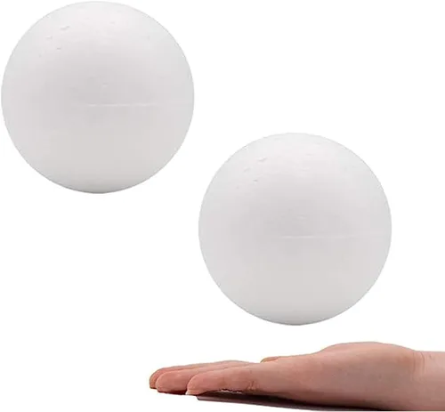Crafare Paquete de 2 bolas de espuma grandes de 7 pulgadas, bolas de poliestireno lisas blancas para Navidad, bodas, fiestas, decoración del hogar