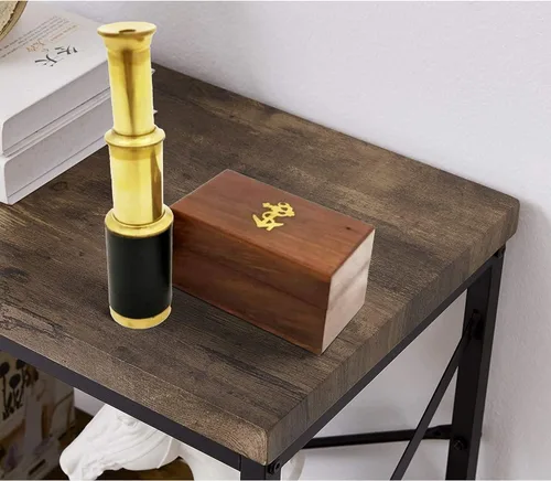 Miniatura 7 de Explore, Handheld Brass Pirate Navigation Telescopio con caja de madera, 6", Brass