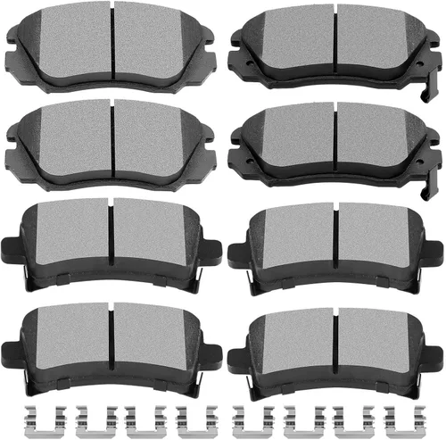Miniatura 28 de SCITOO D1107 D1456 Juegos de pastillas de freno cerámicas delanteras y semimetálicas traseras compatibles con AUDI A3 09-13, AUDI A3 QUATTRO 09-10