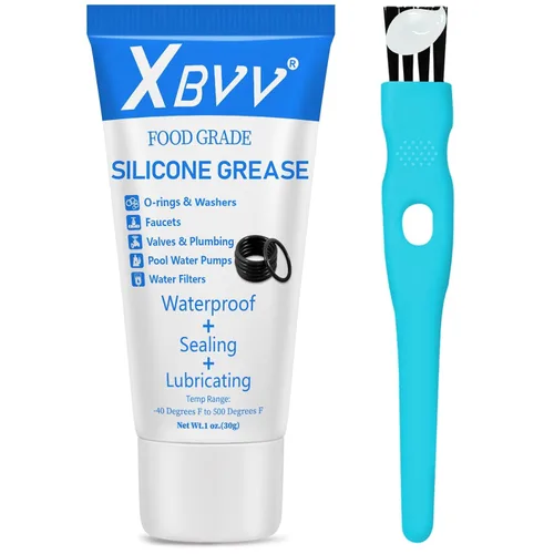 XBVV - Lubricante de grasa de silicona para fontanero para válvula de grifo de fontanería, arandela de goma con juntas tóricas, paquete de 1 unidad,
