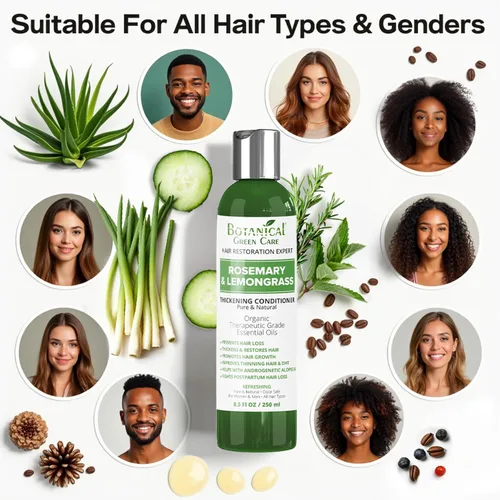 Miniatura 4 de Acondicionador de romero y citronela para adelgazar el cabello, producto espesante para mujeres y hombres, crecimiento del cabello