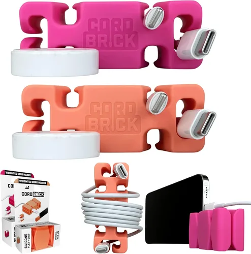 Miniatura 25 de CordBrick Rellenos para Calcetines para Adultos Gestión de Cables Soporte de Cable con Peso Envoltorio de Cable Soporte para Teléfono - Organizador