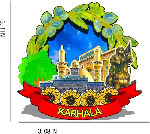 Miniatura 3 de Imán de Irak Karhala para nevera, hitos de madera 3D, recuerdos coleccionables, decoración hecha a mano -654