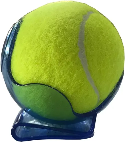 Miniatura 3 de Mike Pinza para la cintura del soporte de la pelota de tenis, sostiene una pelota de tenis, color azul, paquete de uno