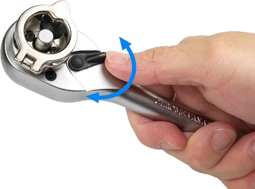 Miniatura 4 de Ascend Tools Trinquete de rueda fácil, unidad de 1/2 pulgada, acción de trinquete de 72 dientes, cabezal de liberación rápida, rotador, giratorio
