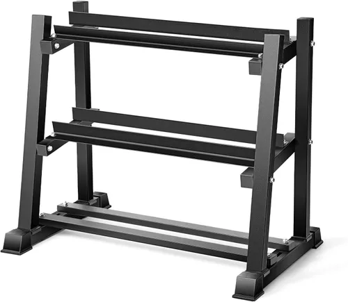 Miniatura 7 de Estante para Mancuernas, Bongkim Juego de Mancuernas con Soporte de Estante, Estante de Pesas para Mancuernas para Gimnasio en Casa, Estante