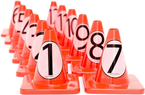 Miniatura 14 de LVL10 Pro - Conos de entrenamiento de fútbol de 6 pulgadas para deportes, para ejercicios de baloncesto, fútbol, baloncesto y agilidad, marcadores