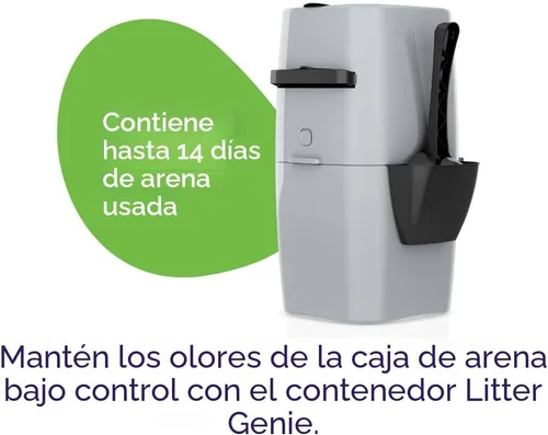 Miniatura 3 de Sistema de eliminación y cartuchos de recarga de arena para gatos Litter Genie, Total 1, Plateado