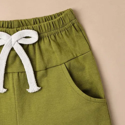 Miniatura 16 de Ropa para bebé niño pequeño, trajes de verano de manga corta, camiseta de retazos y pantalón con bolsillo, conjunto de 2 piezas, 12 meses a 4 años