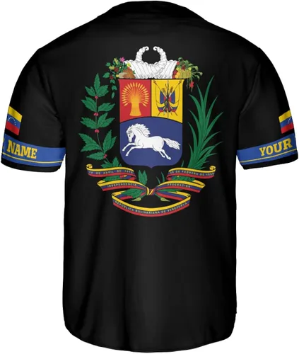 Miniatura 3 de Royal Fight - Camiseta de béisbol de Venezuela personalizada para hombre, camiseta de béisbol venezolana, bandera de Venezuela, béisbol