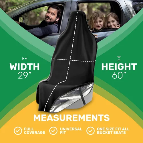 Miniatura 6 de EliteSport - Funda de asiento delantero, ajuste universal, impermeable, resistente al sudor, resistente al olor y lavable a máquina, protector