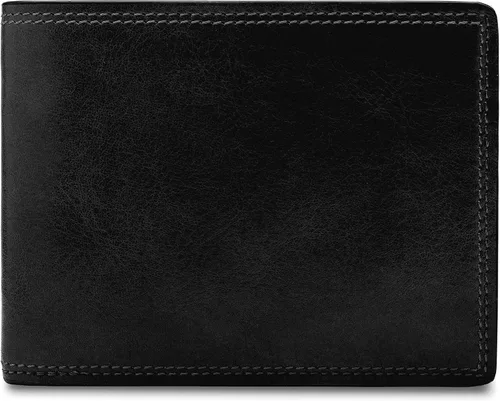 Miniatura 7 de Bosca Billetera de cuero de crédito para hombre con tarjeta de identificación, Negro -, Cartera