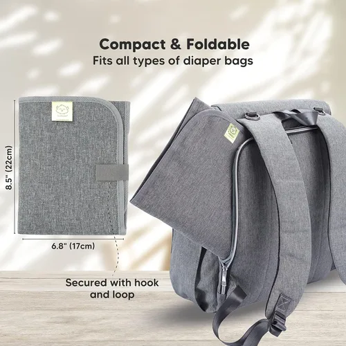 Miniatura 6 de KeaBabies Organizador de pañales para bebés y cambiador de pañales portátil, organizador grande para bebés, tapete cambiador de bebé plegable