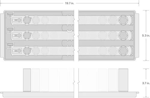 Miniatura 6 de TEKTON Juego de llaves de vaso de impacto profundo de 6 puntos con rieles de 1/2 pulgada, 31 piezas (8-38 mm) SID92105