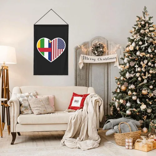 Miniatura 3 de I Love America And The Central African Republic Garden Flag 12.5"x18" Inch Double Sided Garden Flags Home Lawn Outdoor Decor Flags Party Banner