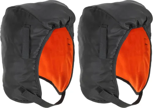 Ergodyne - 16840 Sombrero Duro de Invierno con Forro, Forro Térmico de Lana, Largo hasta la Barba, N-Ferno 6840, Negro (Paquete de 2)