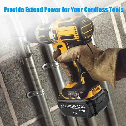 Miniatura 7 de Paquete de 2 baterías de repuesto de 6.5Ah compatibles con DeWalt 20V Max DCB200 DCB204 DCB206 DCB201 DCB203 compatible con herramientas eléctricas